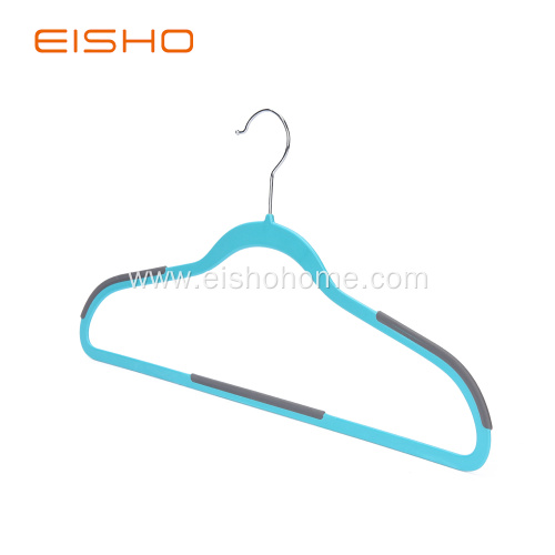 Non Slip Plastic Suits Hangers With Rubber Pieces